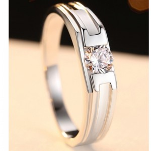 แหวนผู้ชายเล็กแหวนลูกบาศก์เซอร์โคเนียชายแหวนหมั้น 925 สเตอร์ลิงแหวนเงินสัญญาสำหรับบุรุษบุรุษแหวนแต่งงาน